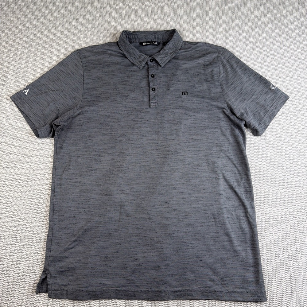 TravisMathew Callaway AJGA Gray Polo Shirt Men's XL Golf Athletic Stretch